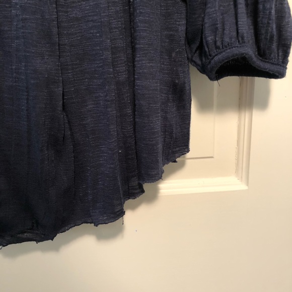 Free People Navy Blouse - Picture 5 of 7